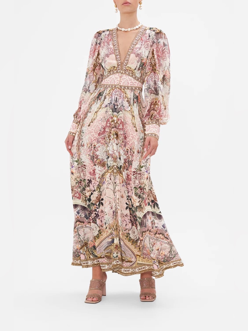Camilla Kissed By The Prince Maxi Silk Dress